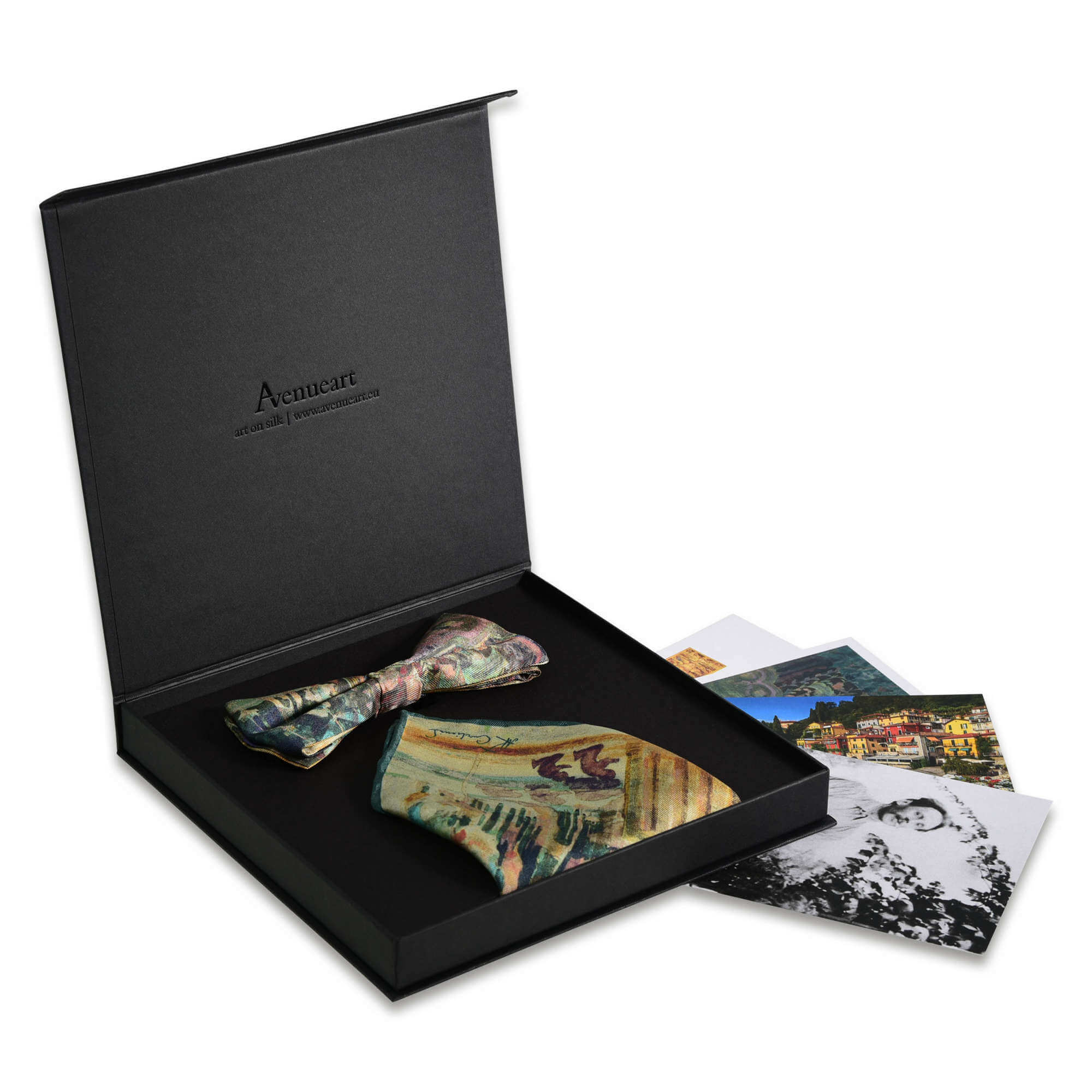 Natūralaus šilko peteliškė ir fantazija su M. K. Čiurlionio paveikslu Fantazija