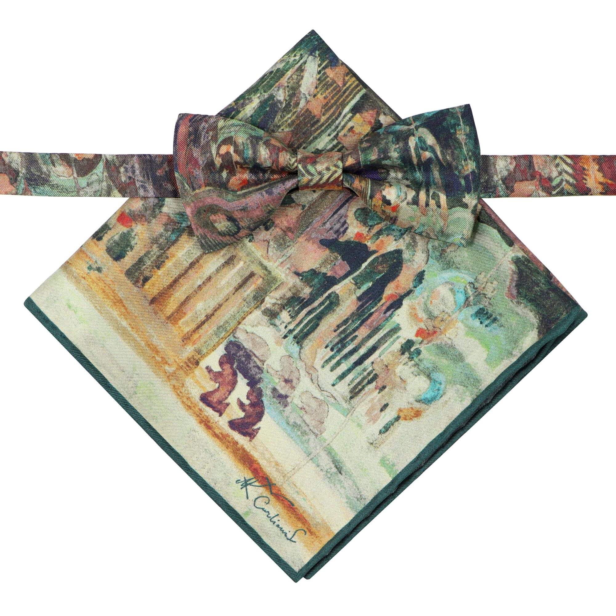 Natūralaus šilko peteliškė ir fantazija su M. K. Čiurlionio paveikslu Fantazija