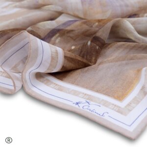 Šilkinė georgette skarelė - „Pasaulio sutvėrimas XI"