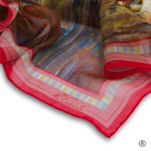 Šilkinė georgette skarelė - „Pasaulio sutvėrimas IX“