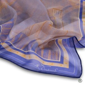 Šilkinė georgette skarelė – „Sonata I (Saulės sonata). Allegro”