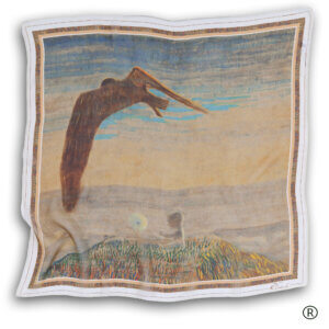 Šilkinė georgette skara - „Pasaka. Karalaitės kelionė"