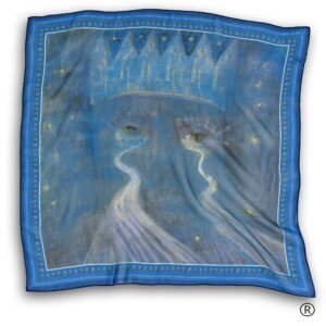 Šilkinė georgette skarelė – „Amžinybė”