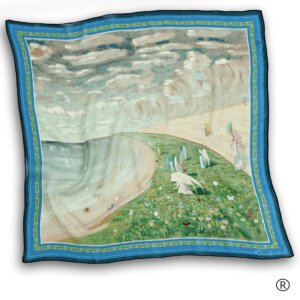 Šilkinė georgette skarelė – „Angelėliai (Rojus)“