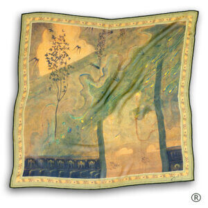 Šilkinė georgette skarelė - „Vasaros sonata. Sherzo”